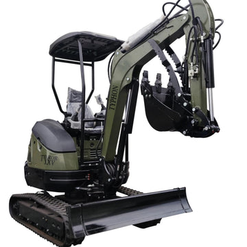 TYPHON 2.5 Ton Mini Excavator KUBOTA Diesel Engine USA W 14 attachments